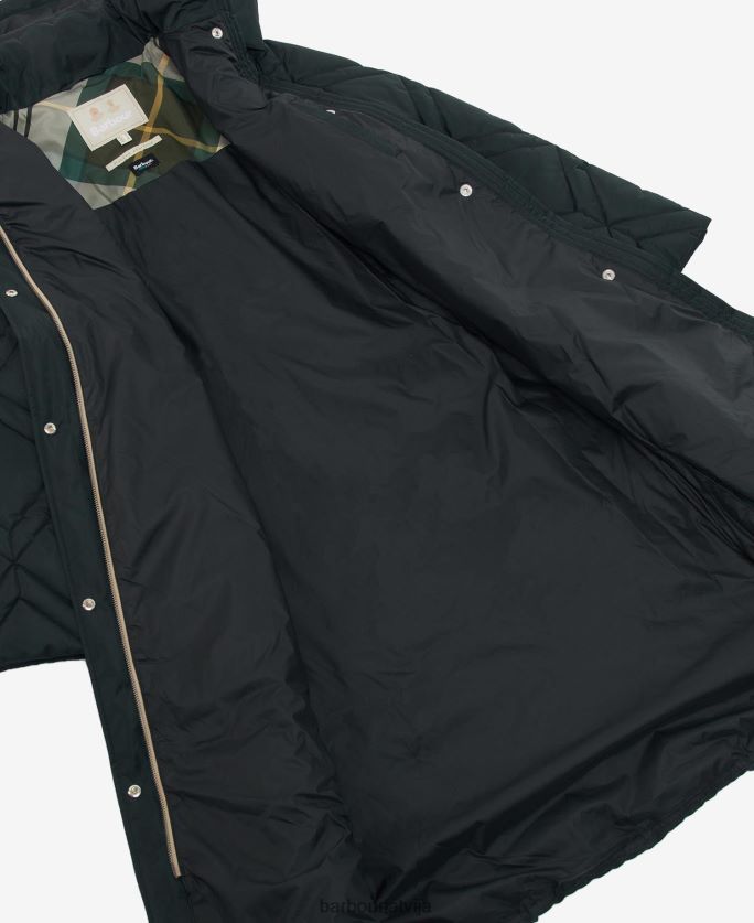 Barbour sievietes cassius stepēta jaka P8J88A1519 apģērbs melns/seno papardes tartāns