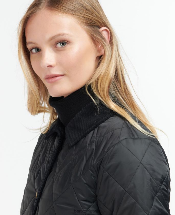 Barbour sievietes clydebank stepēta jaka P8J88A1486 apģērbs melns