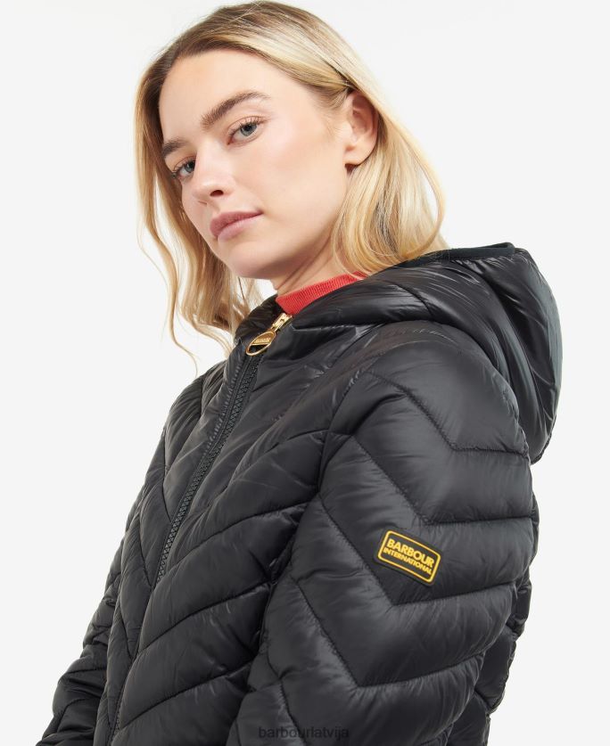 Barbour sievietes cosford stepēta jaka P8J88A1487 apģērbs klasisks melns
