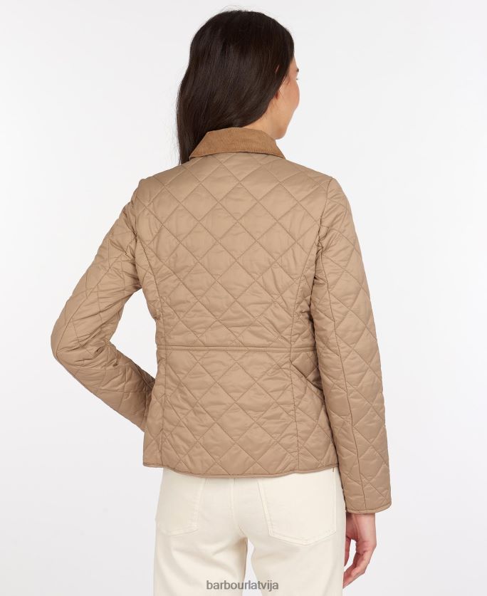 Barbour sievietes deveron stepēta jaka P8J88A1403 apģērbs zila migla/navy