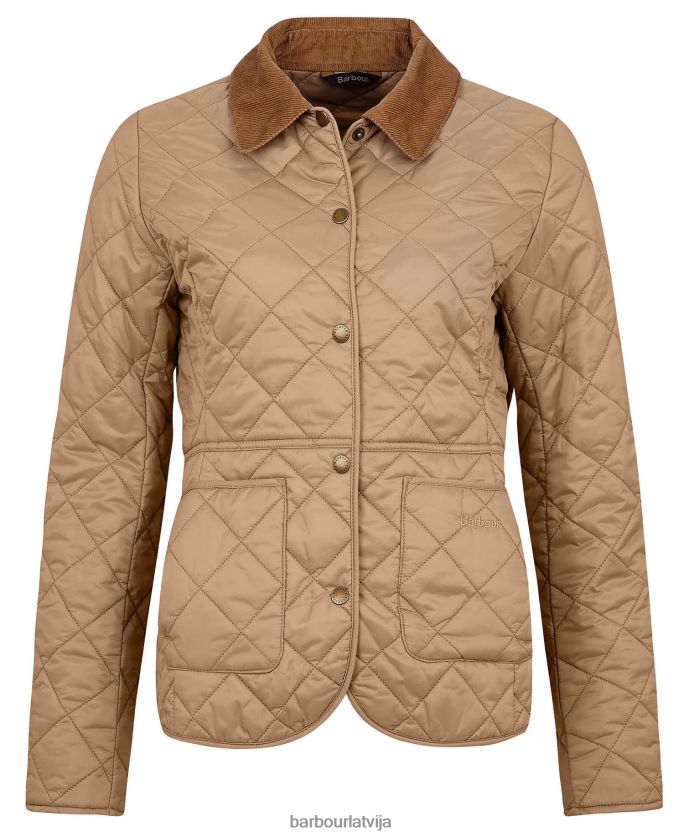 Barbour sievietes deveron stepēta jaka P8J88A1403 apģērbs zila migla/navy