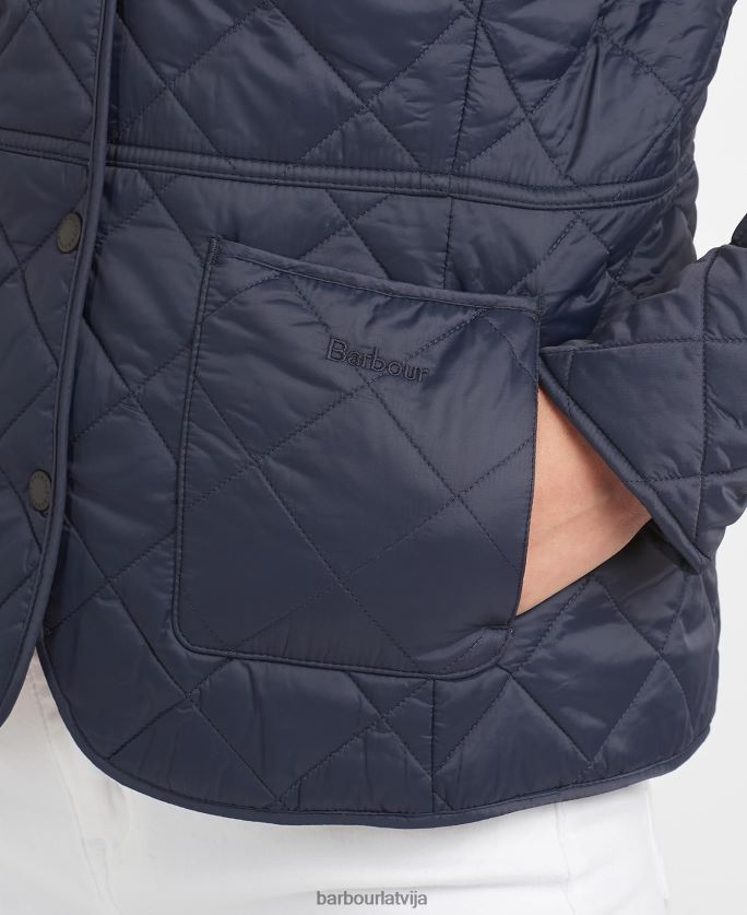 Barbour sievietes deveron stepēta jaka P8J88A1413 apģērbs melna/olīvu