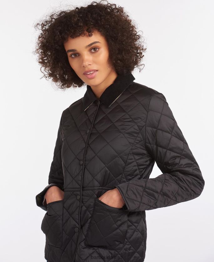 Barbour sievietes deveron stepēta jaka P8J88A1417 apģērbs vindsors/bāli rozā