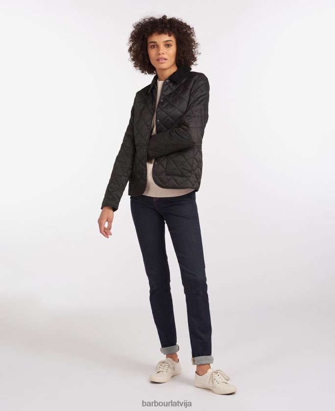 Barbour sievietes deveron stepēta jaka P8J88A1417 apģērbs vindsors/bāli rozā