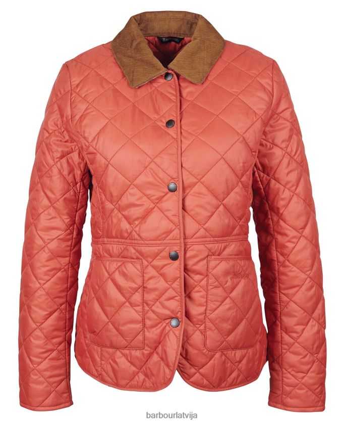 Barbour sievietes deveron stepēta jaka P8J88A1444 apģērbs tumši/bāli rozā