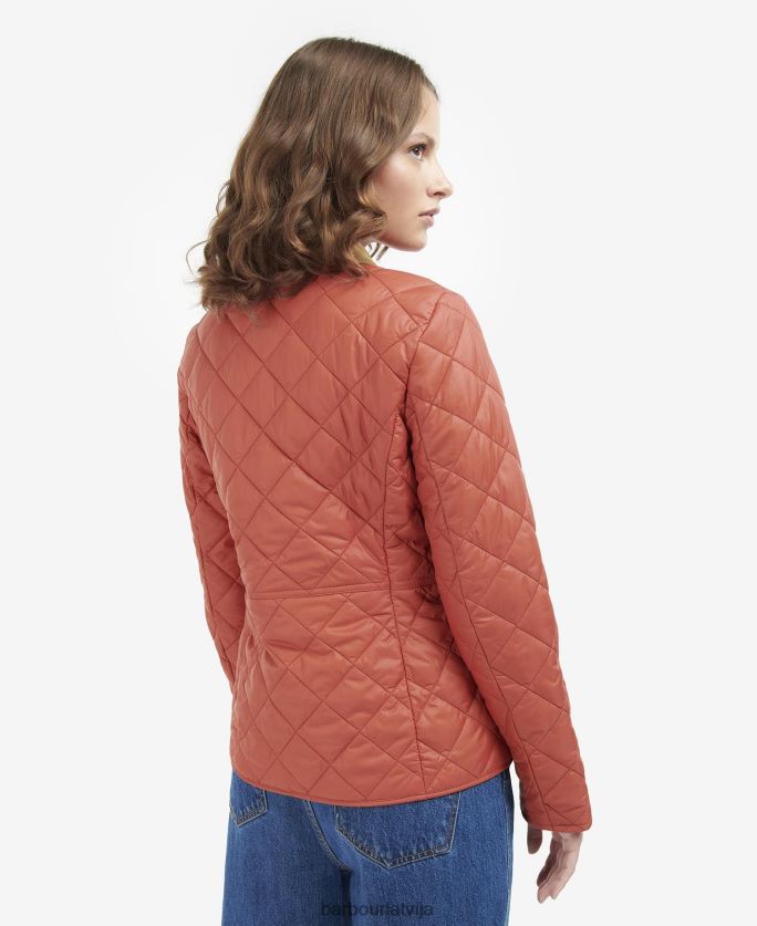 Barbour sievietes deveron stepēta jaka P8J88A1444 apģērbs tumši/bāli rozā