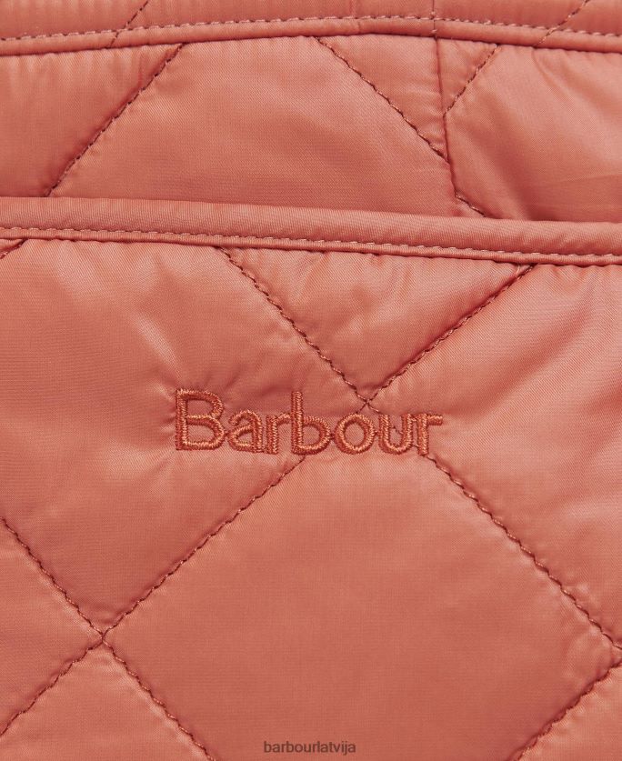 Barbour sievietes deveron stepēta jaka P8J88A1444 apģērbs tumši/bāli rozā