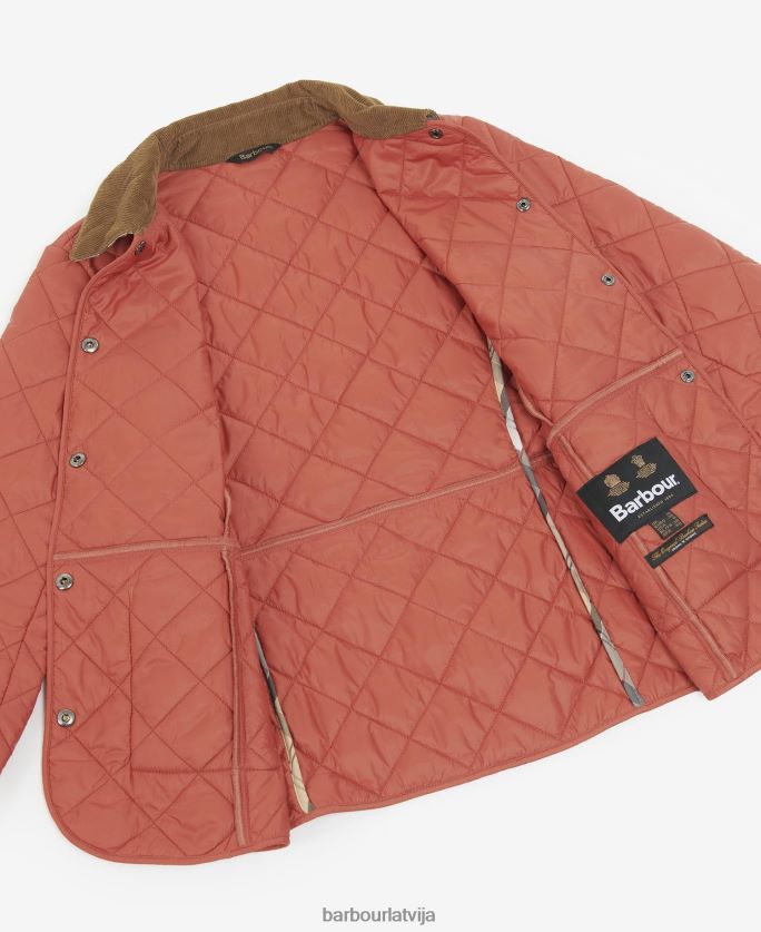 Barbour sievietes deveron stepēta jaka P8J88A1444 apģērbs tumši/bāli rozā