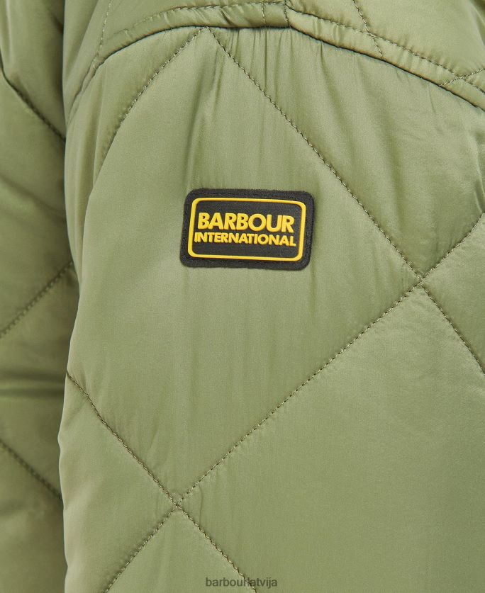 Barbour sievietes falkenberg stepēta jaka P8J88A1447 apģērbs pusnakts zaļš/pusnakts zaļš čeks