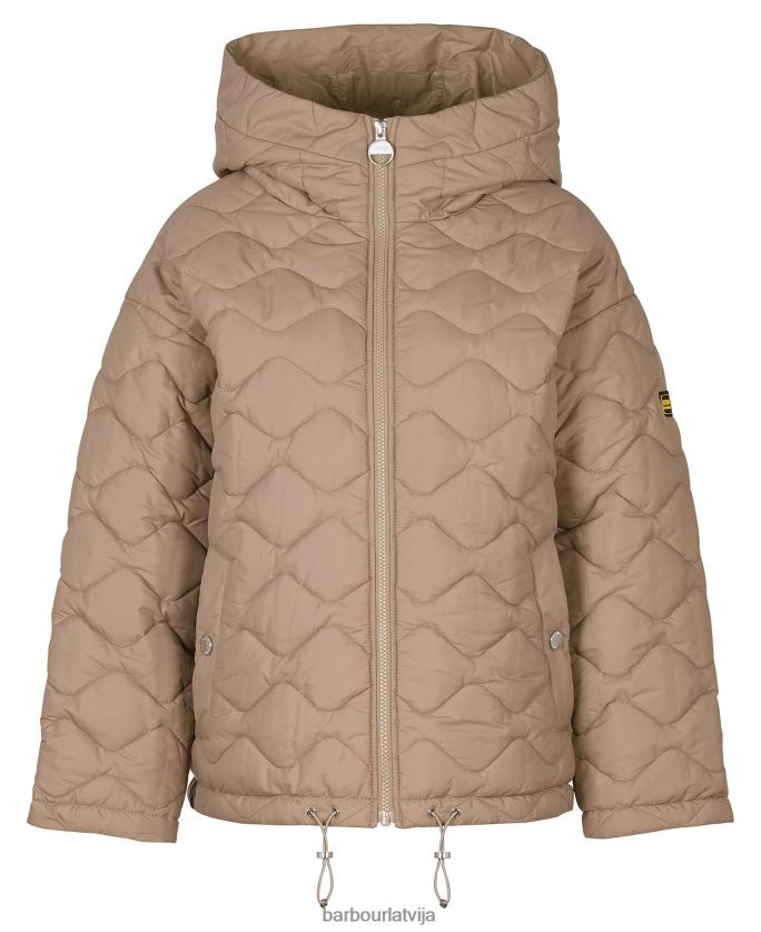 Barbour sievietes fenway apgriežama stepēta jaka P8J88A1458 apģērbs portobello/cayenne/bellini