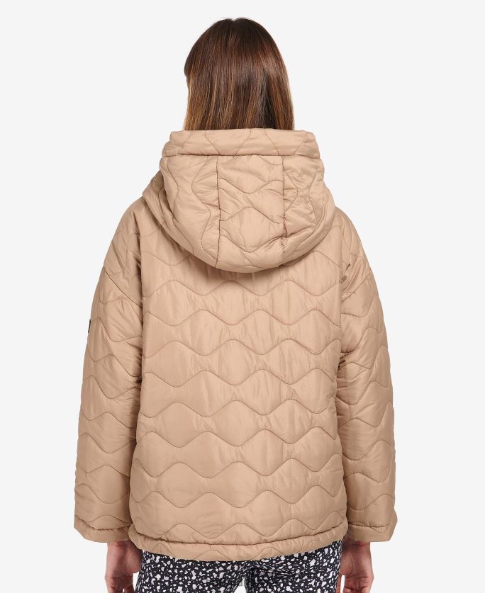 Barbour sievietes fenway apgriežama stepēta jaka P8J88A1458 apģērbs portobello/cayenne/bellini