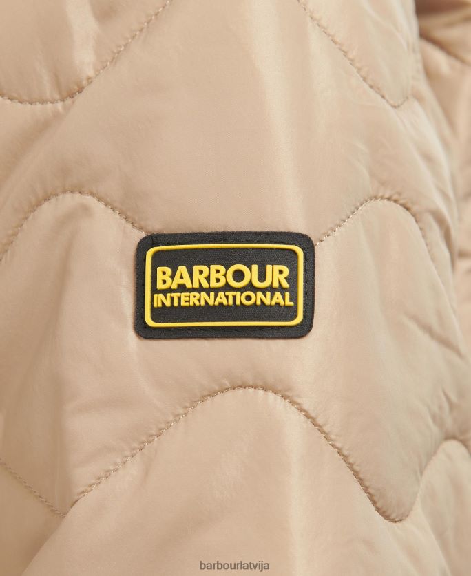 Barbour sievietes fenway apgriežama stepēta jaka P8J88A1458 apģērbs portobello/cayenne/bellini