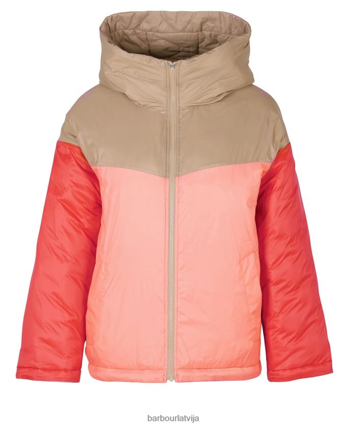 Barbour sievietes fenway apgriežama stepēta jaka P8J88A1458 apģērbs portobello/cayenne/bellini