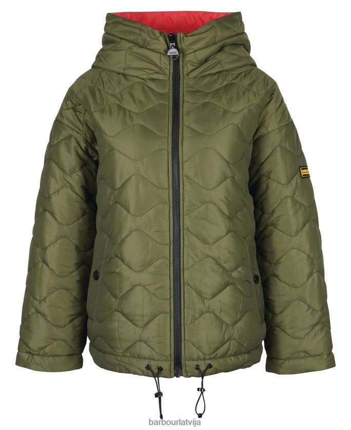 Barbour sievietes fenway apgriežama stepēta jaka P8J88A1469 apģērbs portobello/cayenne/bellini