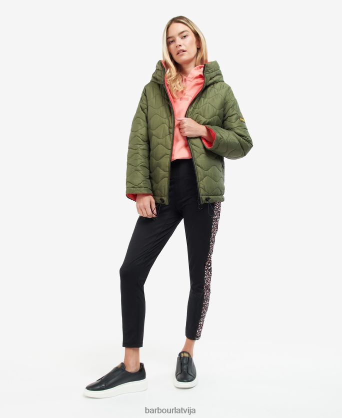 Barbour sievietes fenway apgriežama stepēta jaka P8J88A1469 apģērbs portobello/cayenne/bellini