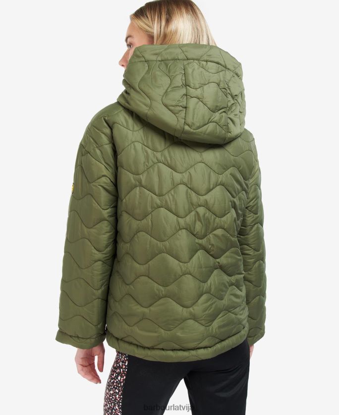 Barbour sievietes fenway apgriežama stepēta jaka P8J88A1469 apģērbs portobello/cayenne/bellini