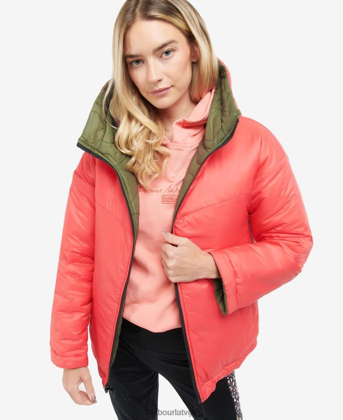 Barbour sievietes fenway apgriežama stepēta jaka P8J88A1469 apģērbs portobello/cayenne/bellini
