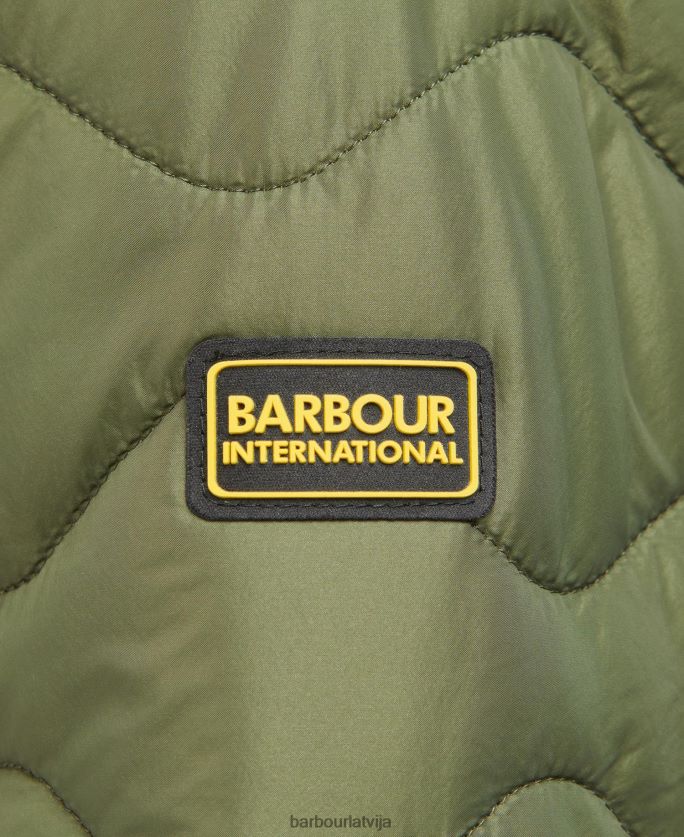 Barbour sievietes fenway apgriežama stepēta jaka P8J88A1469 apģērbs portobello/cayenne/bellini