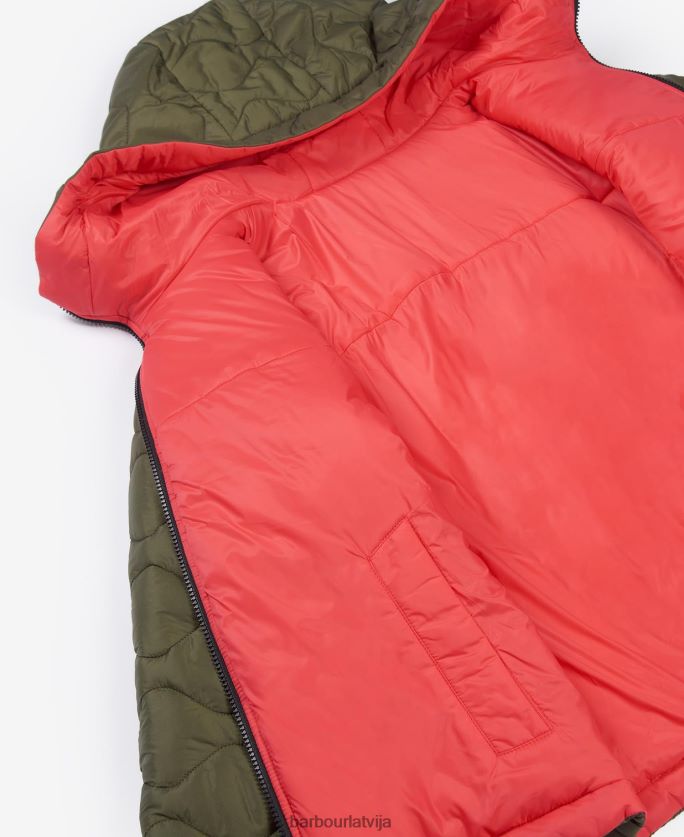 Barbour sievietes fenway apgriežama stepēta jaka P8J88A1469 apģērbs portobello/cayenne/bellini