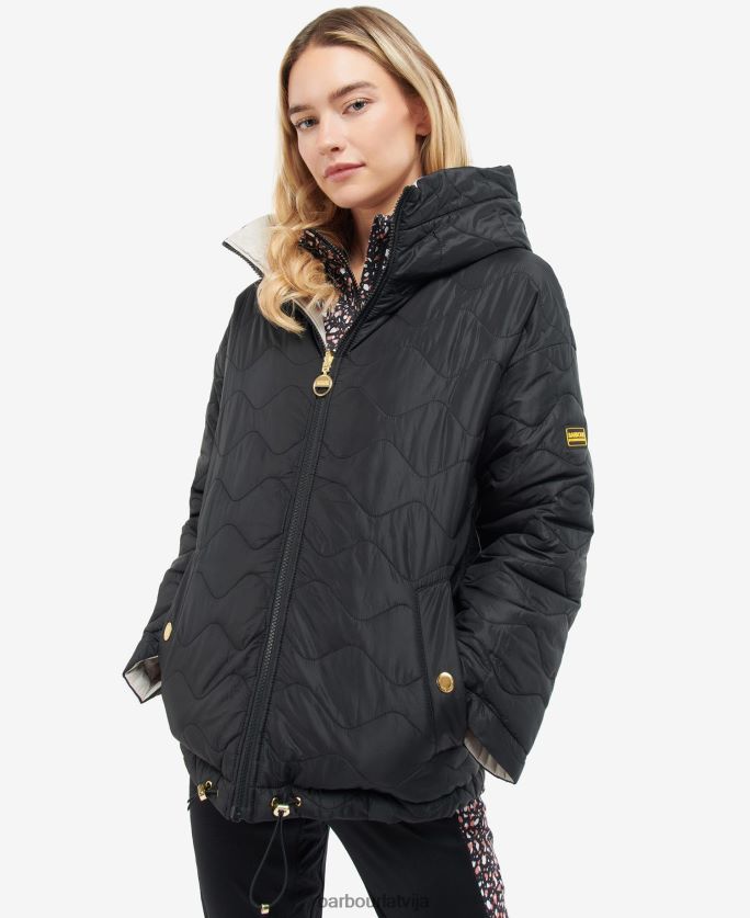 Barbour sievietes fenway apgriežama stepēta jaka P8J88A1484 apģērbs portobello/cayenne/bellini