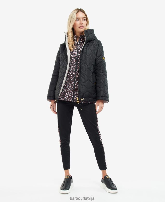 Barbour sievietes fenway apgriežama stepēta jaka P8J88A1484 apģērbs portobello/cayenne/bellini