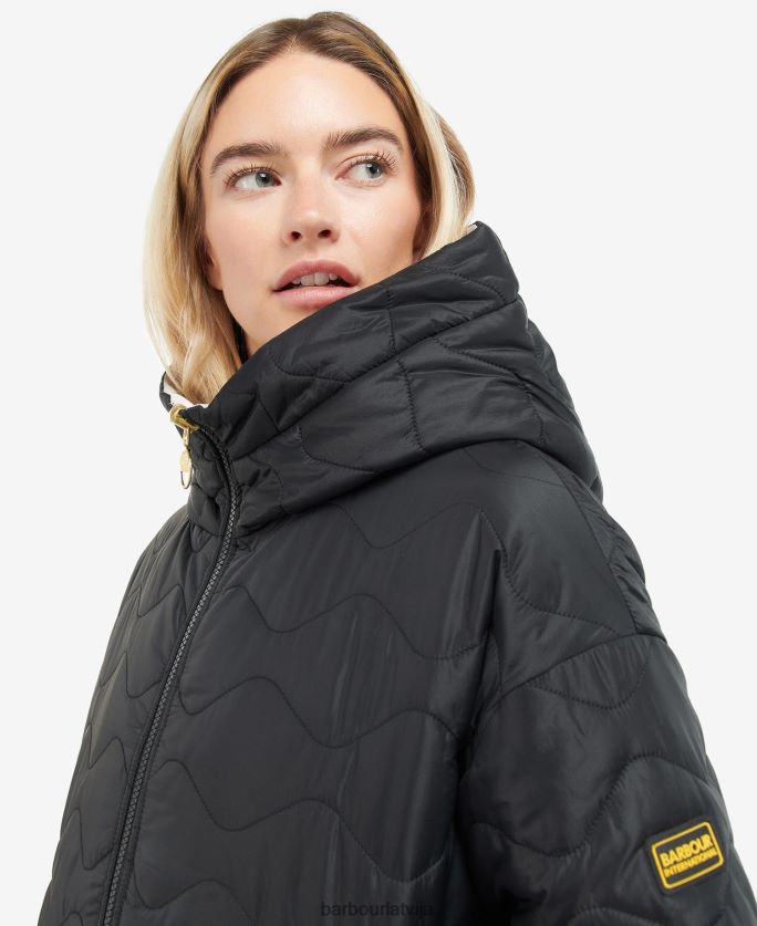 Barbour sievietes fenway apgriežama stepēta jaka P8J88A1484 apģērbs portobello/cayenne/bellini