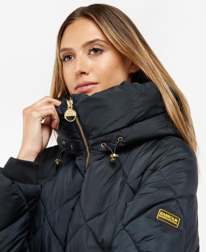 Barbour sievietes gotland stepēta jaka P8J88A1440 apģērbs klasisks melns