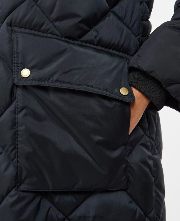 Barbour sievietes gotland stepēta jaka P8J88A1440 apģērbs klasisks melns