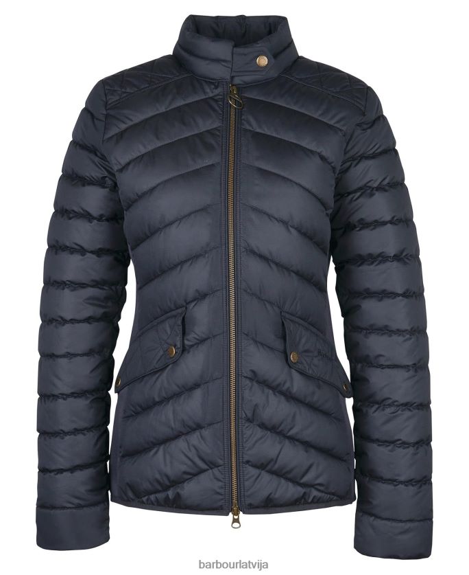 Barbour sievietes izstiepta kavalērija stepēta jaka P8J88A1424 apģērbs olīvu/olīvu merģelis