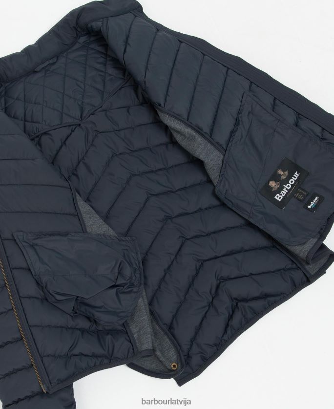 Barbour sievietes izstiepta kavalērija stepēta jaka P8J88A1424 apģērbs olīvu/olīvu merģelis