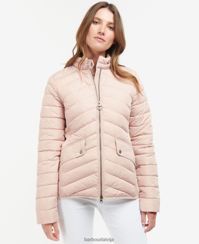 Barbour sievietes izstiepta kavalērija stepēta jaka P8J88A1437 apģērbs olīvu/olīvu merģelis