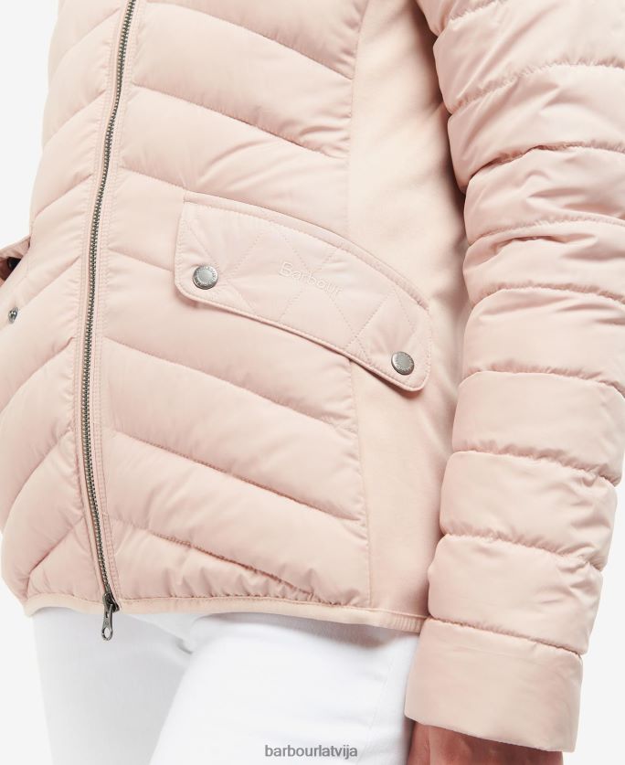 Barbour sievietes izstiepta kavalērija stepēta jaka P8J88A1437 apģērbs olīvu/olīvu merģelis