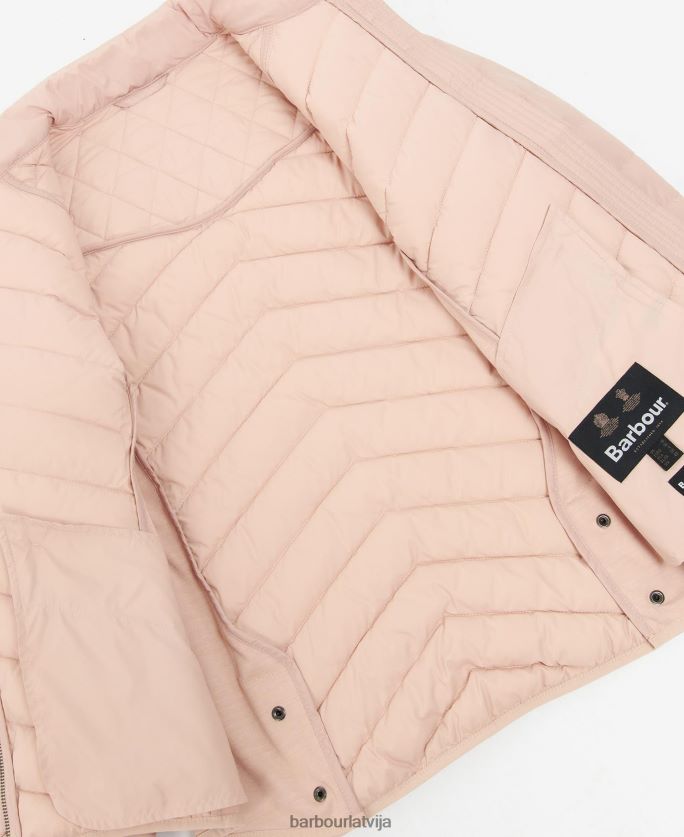 Barbour sievietes izstiepta kavalērija stepēta jaka P8J88A1437 apģērbs olīvu/olīvu merģelis