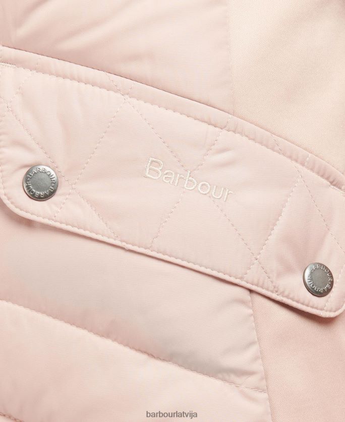 Barbour sievietes izstiepta kavalērija stepēta jaka P8J88A1437 apģērbs olīvu/olīvu merģelis