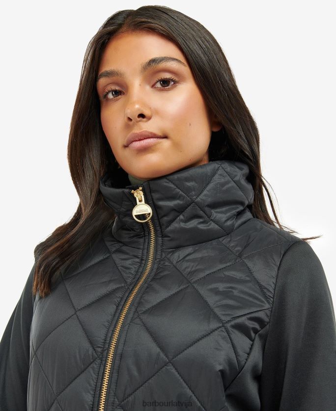 Barbour sievietes jensons stepēta jaka P8J88A1489 apģērbs pusnakts zaļš