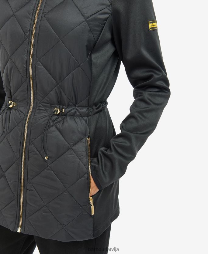 Barbour sievietes jensons stepēta jaka P8J88A1489 apģērbs pusnakts zaļš