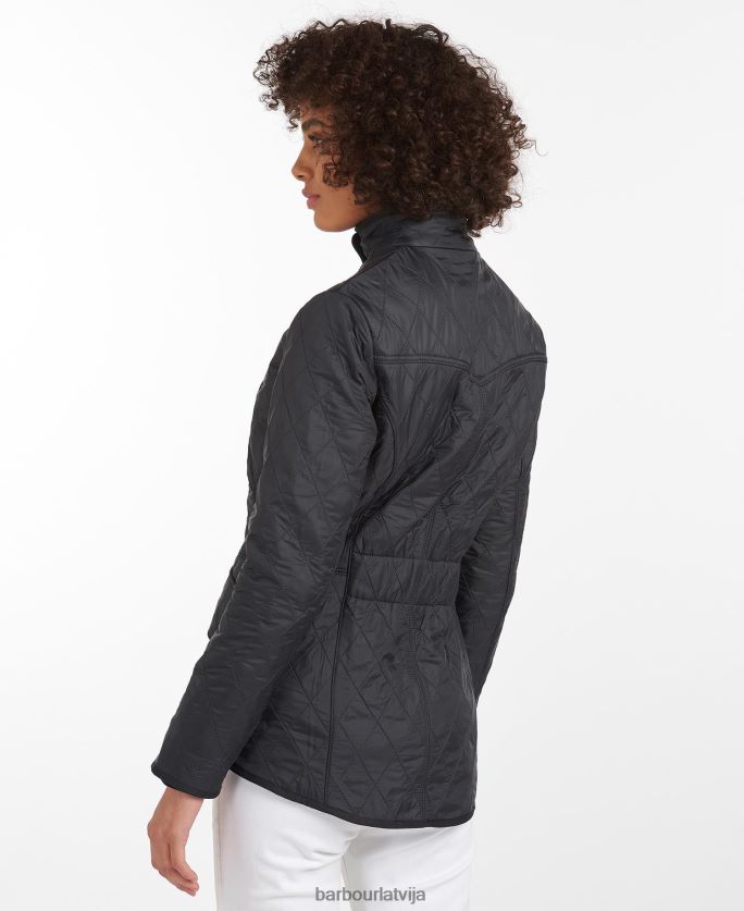 Barbour sievietes kavalērijas polarquilt jaka P8J88A1400 apģērbs melns