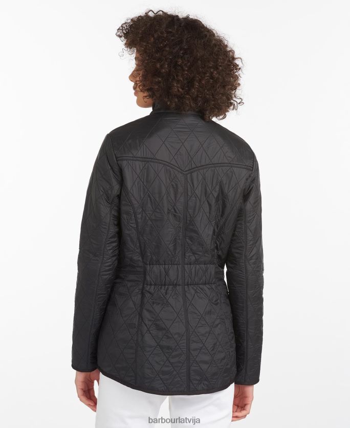 Barbour sievietes kavalērijas polarquilt jaka P8J88A1405 apģērbs melns