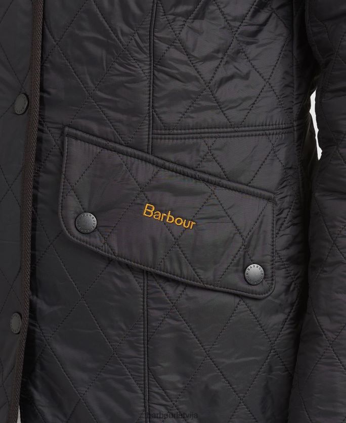 Barbour sievietes kavalērijas polarquilt jaka P8J88A1405 apģērbs melns