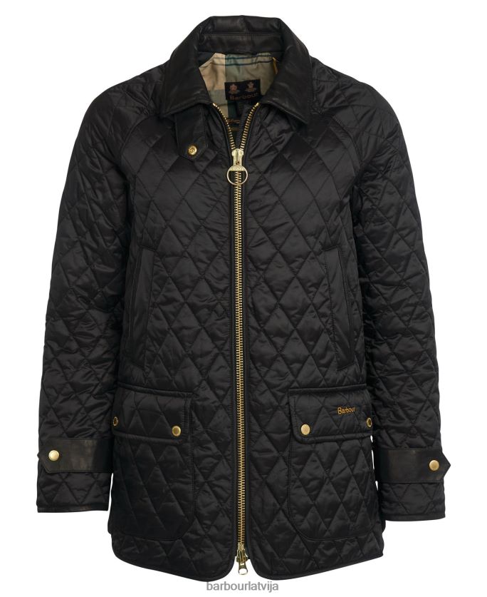 Barbour sievietes kelham stepēta jaka P8J88A1412 apģērbs melns/sens