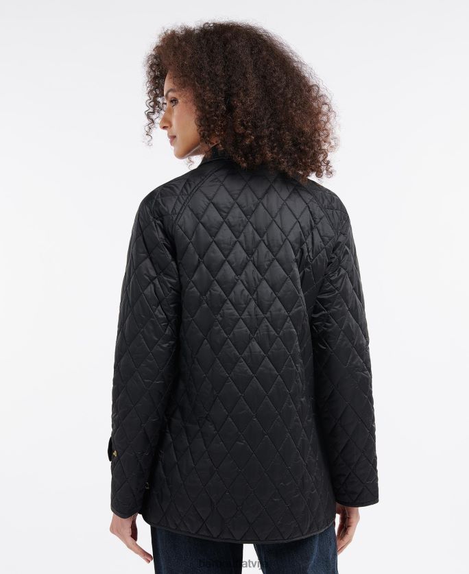 Barbour sievietes kelham stepēta jaka P8J88A1412 apģērbs melns/sens