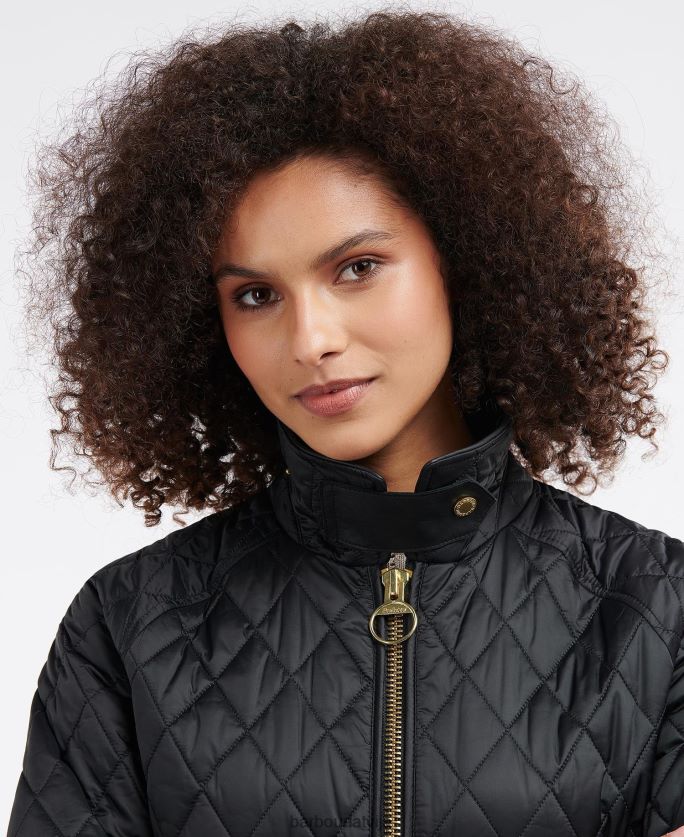 Barbour sievietes kelham stepēta jaka P8J88A1412 apģērbs melns/sens