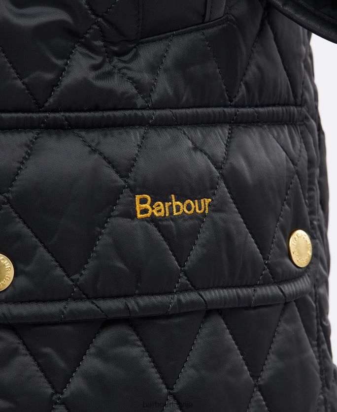 Barbour sievietes kelham stepēta jaka P8J88A1412 apģērbs melns/sens