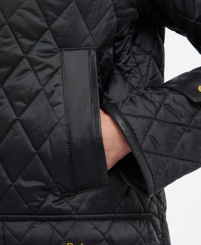 Barbour sievietes kelham stepēta jaka P8J88A1412 apģērbs melns/sens