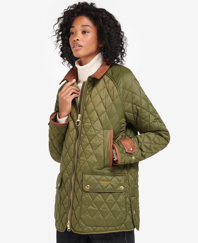 Barbour sievietes kelham stepēta jaka P8J88A1462 apģērbs melns/sens