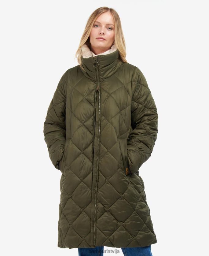 Barbour sievietes kilmory stepēta jaka P8J88A1514 apģērbs papardes lapa/klasiskais tartāns