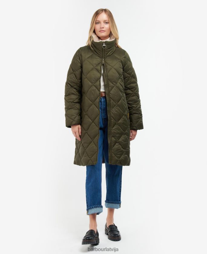 Barbour sievietes kilmory stepēta jaka P8J88A1514 apģērbs papardes lapa/klasiskais tartāns