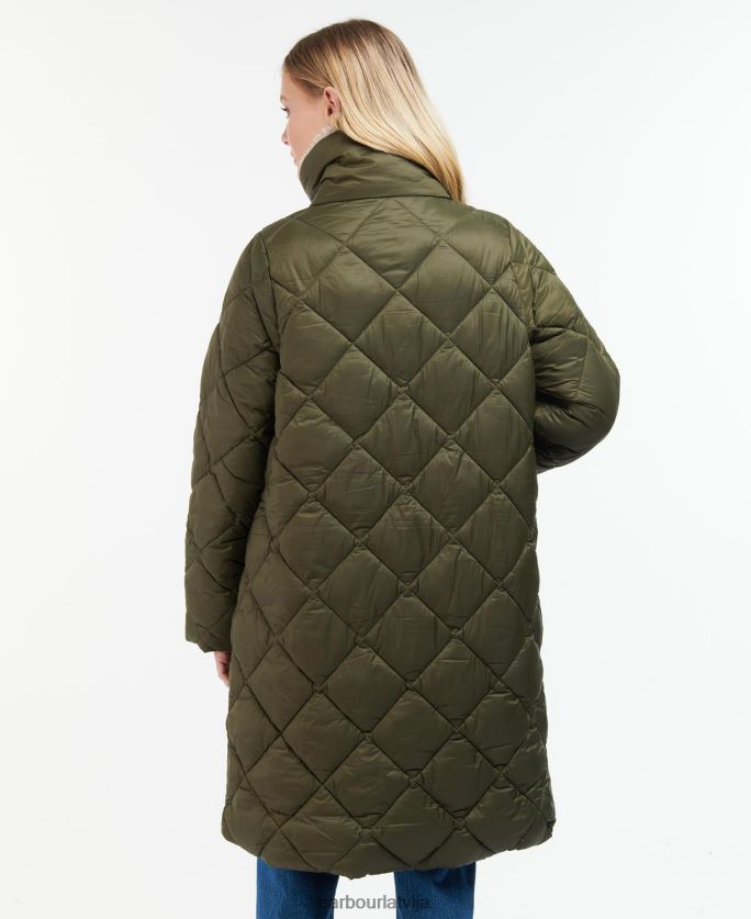 Barbour sievietes kilmory stepēta jaka P8J88A1514 apģērbs papardes lapa/klasiskais tartāns