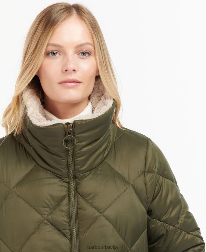 Barbour sievietes kilmory stepēta jaka P8J88A1514 apģērbs papardes lapa/klasiskais tartāns