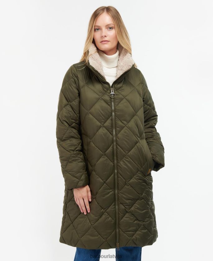 Barbour sievietes kilmory stepēta jaka P8J88A1514 apģērbs papardes lapa/klasiskais tartāns
